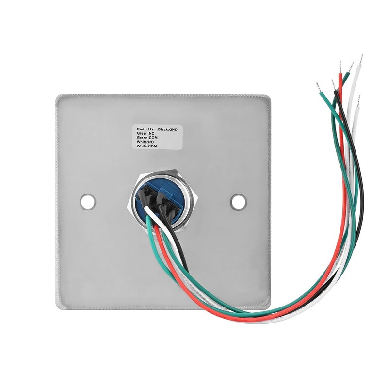 ANWENGJ Push to Exit Button IP67 Waterproof Stainless Steel with LED Light NO/NC Press Exit Switch - Image 4